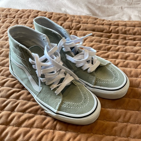 Vans Shoes - Sage Green Vans High tops *worn once
